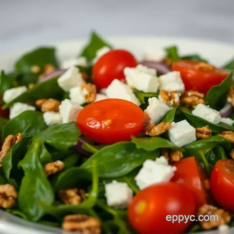 Spinach Arugula Salad with Lemon Vinaigrette