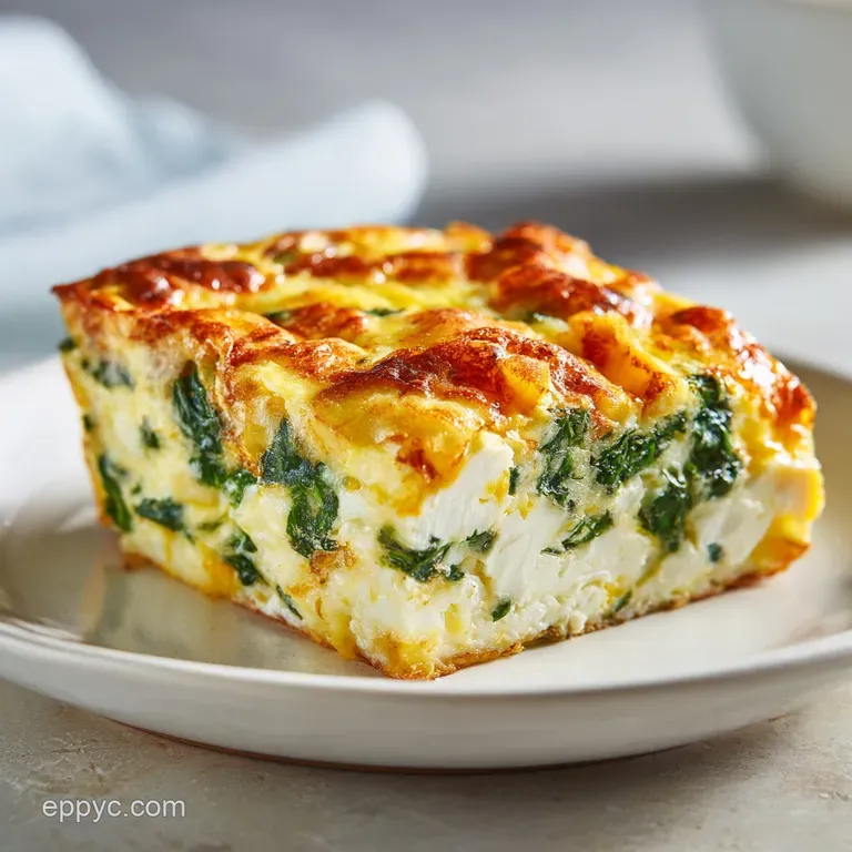 Egg Breakfast Bake Recipe with Spinach: High Protein