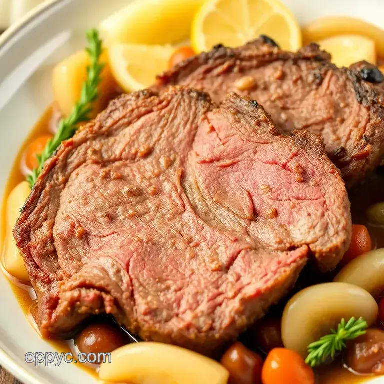Melt-in-Your-Mouth Steam Oven Chuck Roast presentation