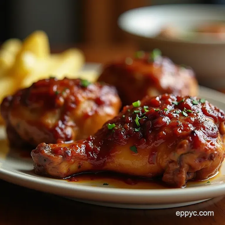 The Weekender Thighs Seriously Sticky Foolproof BBQ Chicken presentation