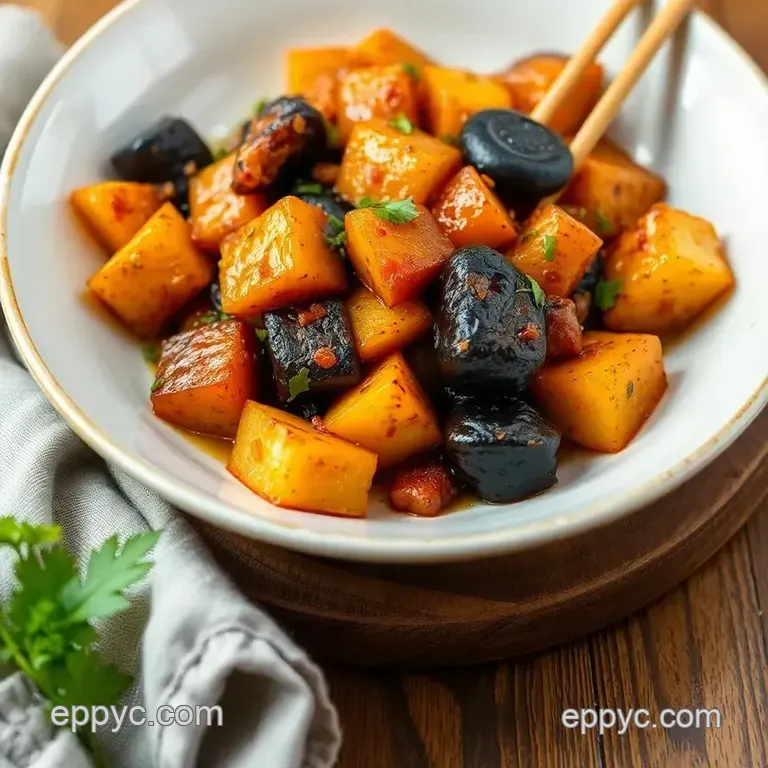 Savory Stir-Fried Kabocha Squash presentation