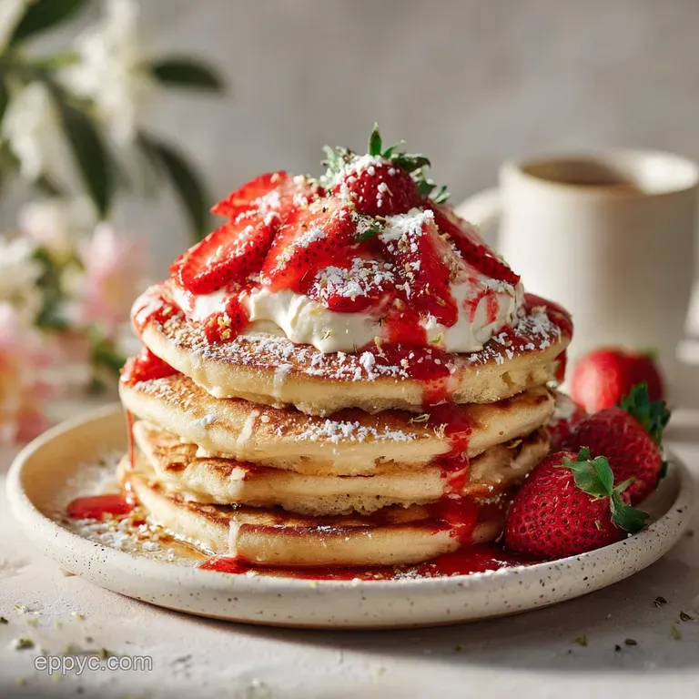 Perfect Galentines Brunch Recipe for Your Besties with Strawberry Pancakes