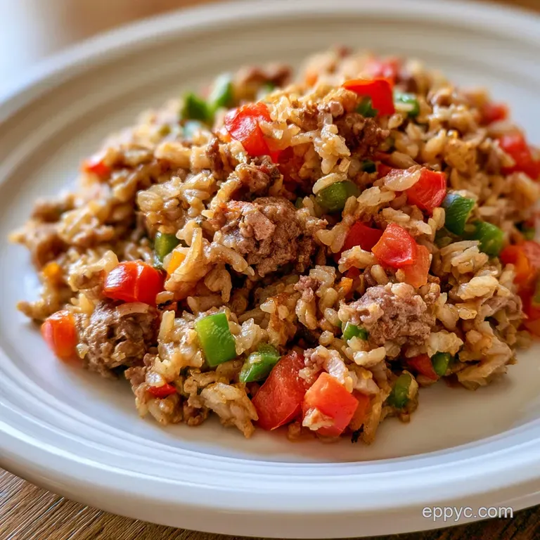 Stuffed Bell Pepper Casserole with Beef - EPPYC