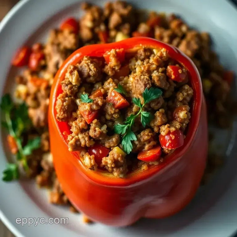 Stuffed Bell Peppers: A Hearty &amp Colorful Delight presentation