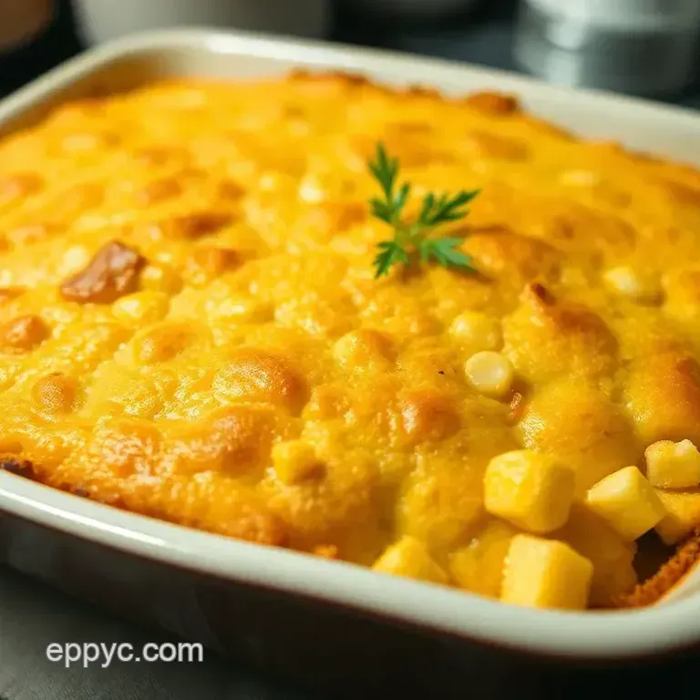 Sweet and Savory Easy Cornbread Casserole