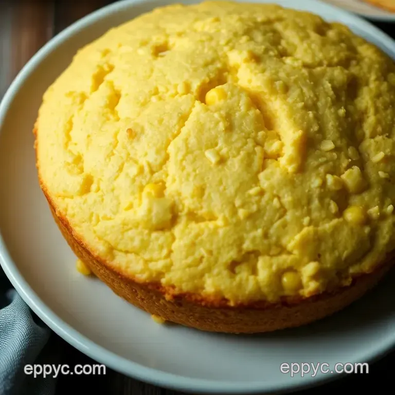Sweet Corn Bread with Creamed Corn presentation