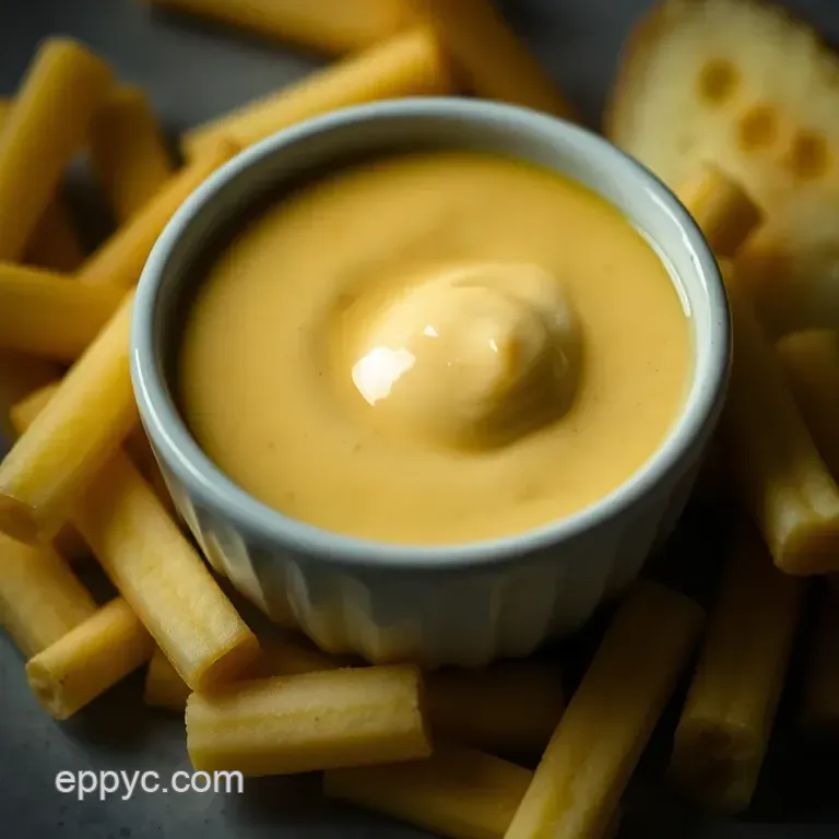 Sweet &amp Tangy Honey Mustard Dipping Sauce presentation
