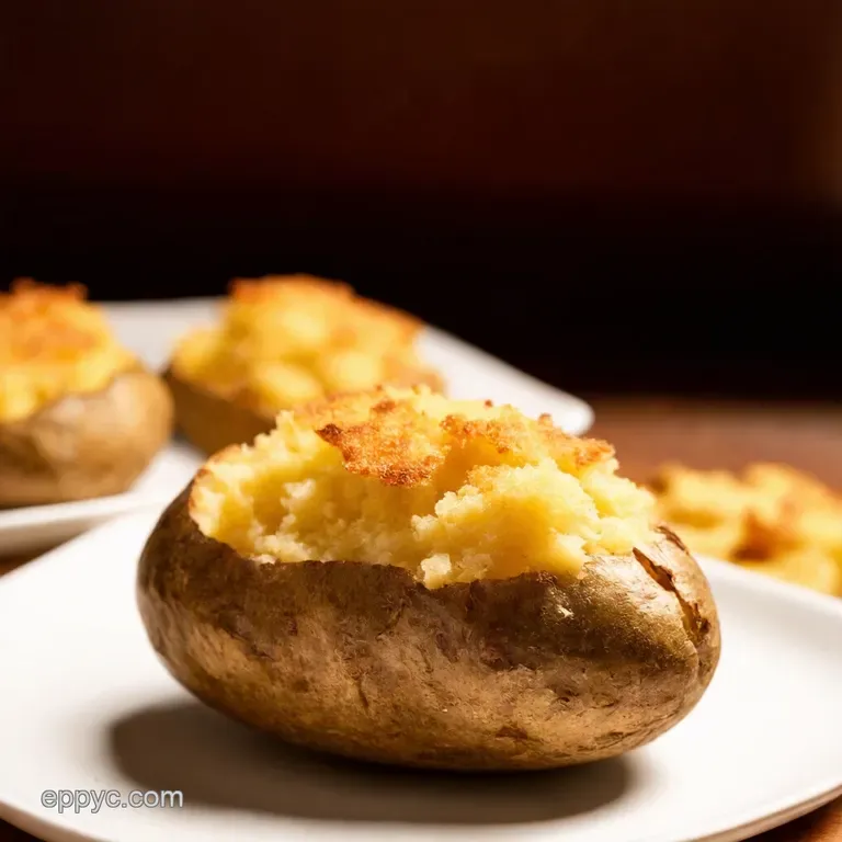 The Ultimate Baked Potato Crispy Skin Fluffy Inside presentation