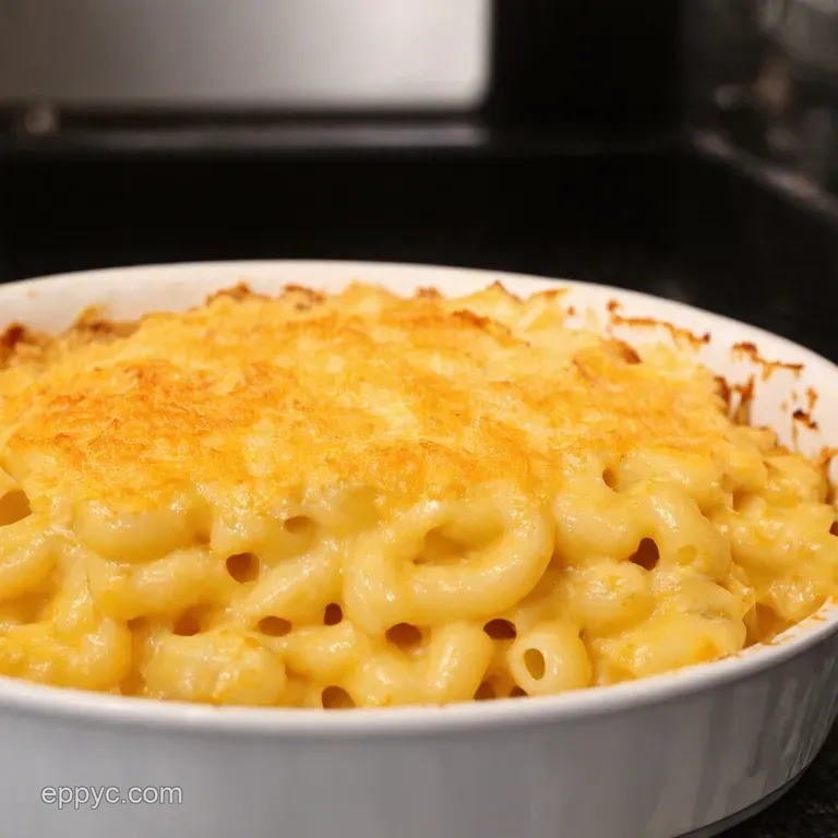The Ultimate Creamy Baked Mac and Cheese presentation