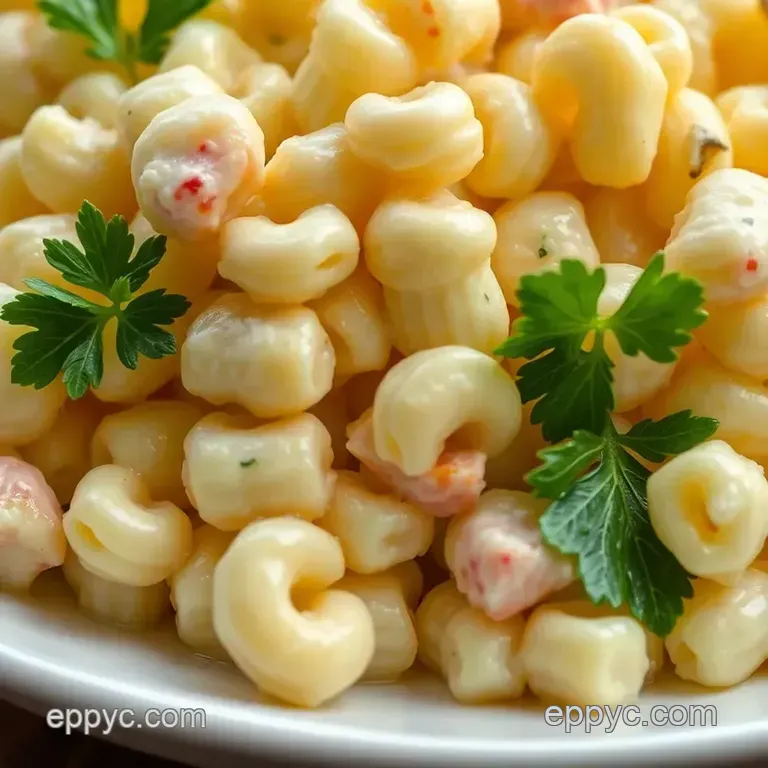 The Ultimate Creamy Macaroni Salad presentation