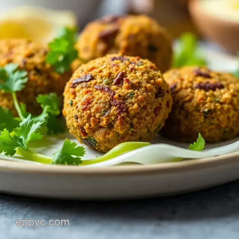 The Ultimate Crispy & Herby Falafel presentation