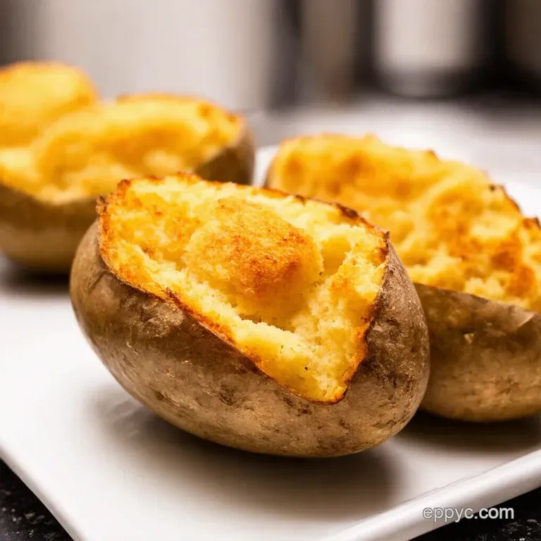 The Ultimate Ovenbaked Potato Crispy Skin Fluffy Interior presentation