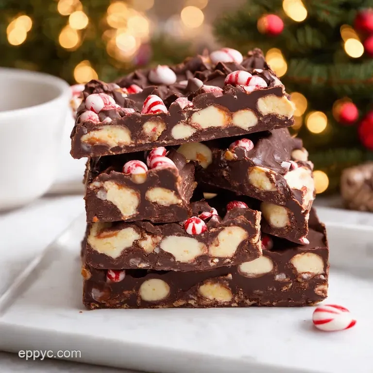 The Ultimate Peppermint Bark presentation