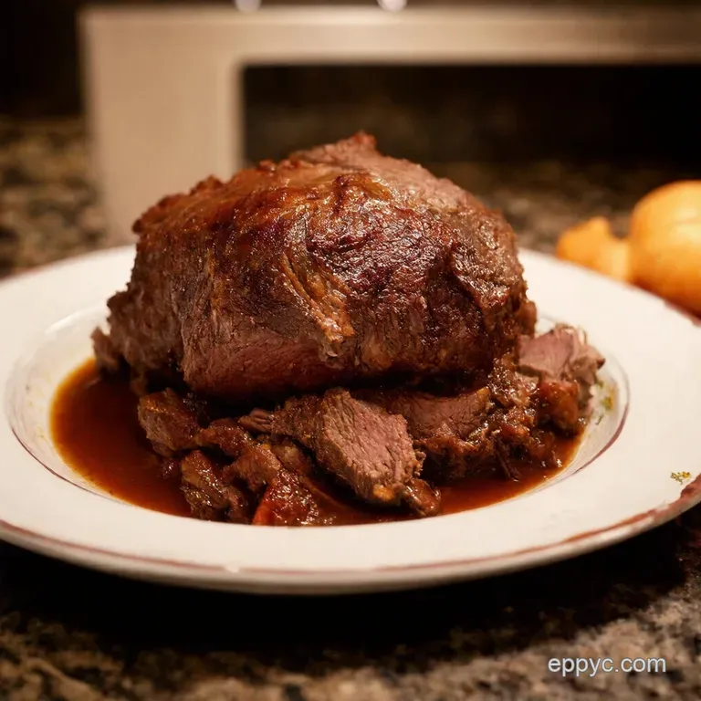 The Ultimate Sunday Comfort Slowbraised Pot Roast presentation