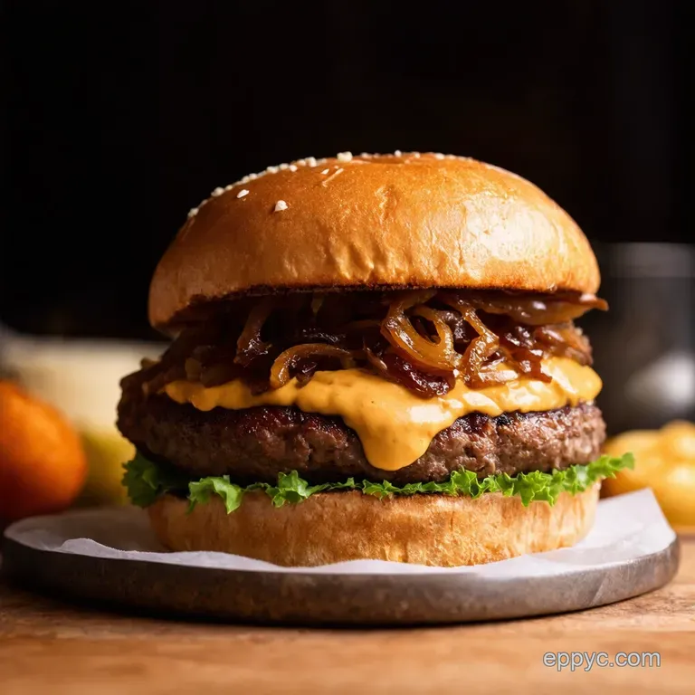 The Wild West Bison Burger presentation
