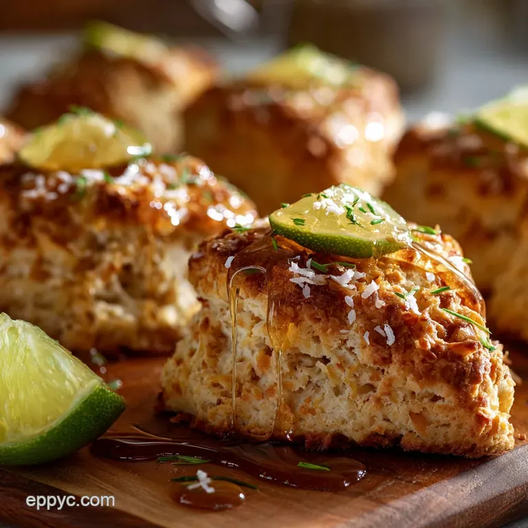 Toasted Coconut Lime Honey Scones: Sunshine in a Scone
