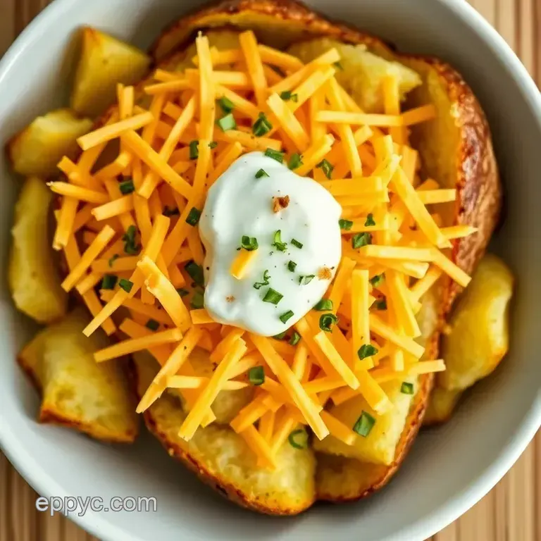 Twice-Baked Potatoes: Fluffy and Flavor-Packed Delights presentation