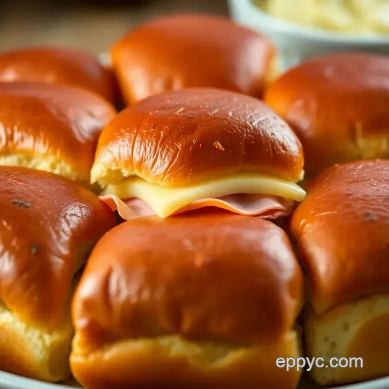 Ultimate Ham and Cheese Sliders on Sweet Hawaiian Rolls presentation