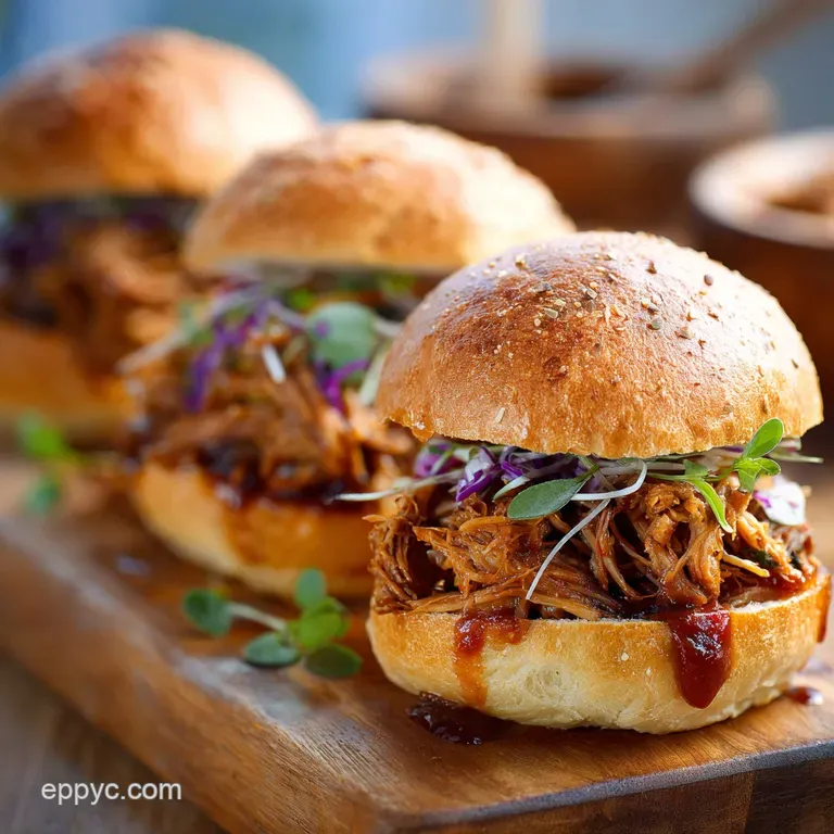 The Ultimate Sticky Savoury BBQ Pulled Pork Sliders