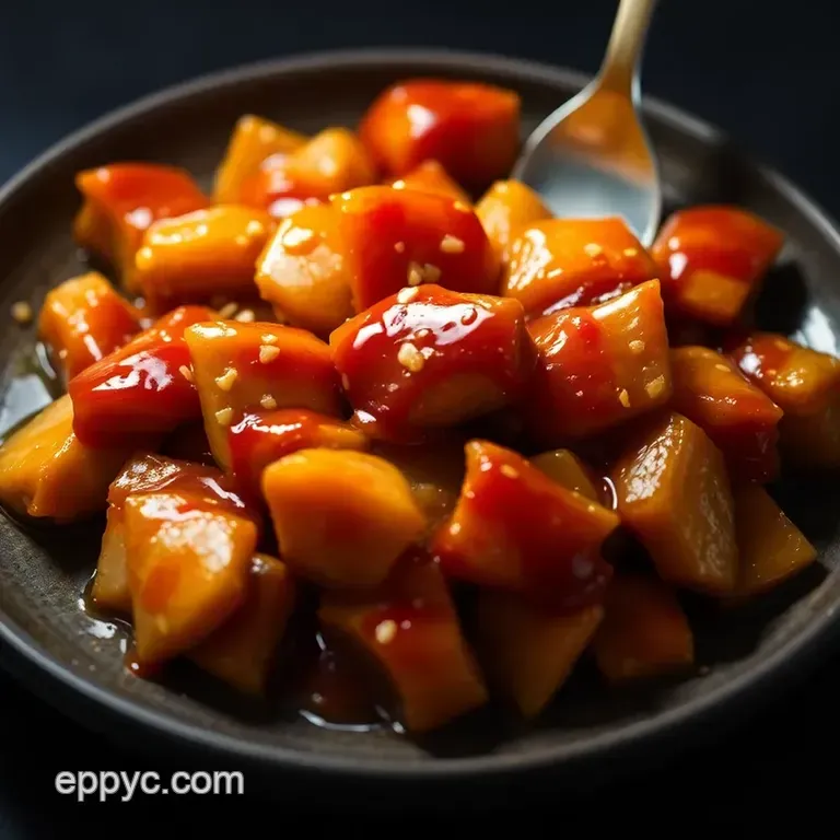 Umami-Infused Honey and Soy Glazed Chicken presentation