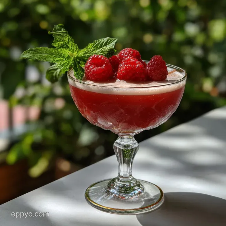 Simple Valentine s Drink with Raspberry for a Sweet Night