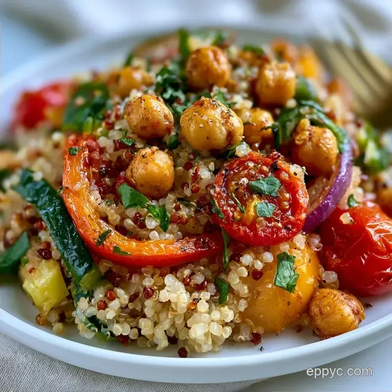 High-Protein Vegan Greek Quinoa Buddha Bowl