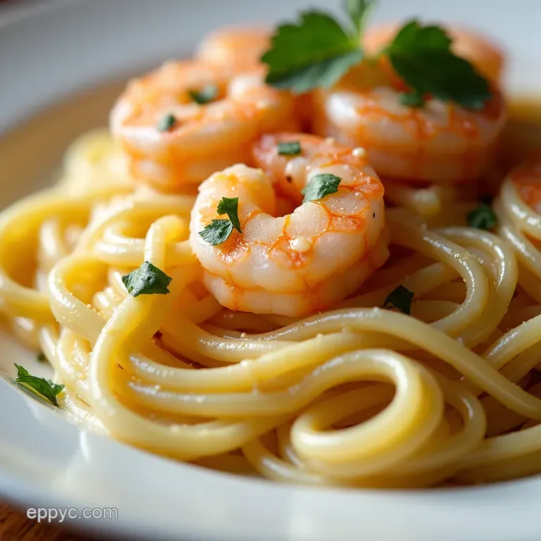 The Velvety Dream RestaurantStyle Garlic Shrimp Fettuccine Alfredo