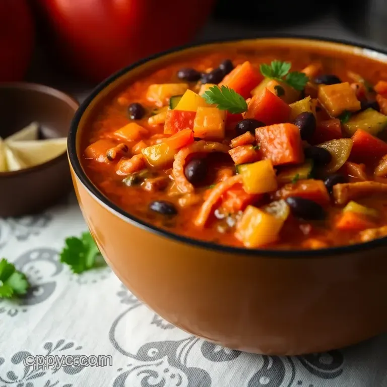 Vibrant Vegetarian Tortilla Soup: a Hearty Mexican Delight presentation