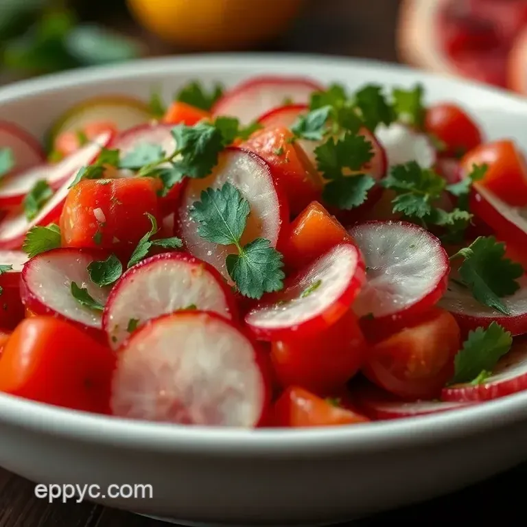Vibrant Watermelon Radish Salad with Citrus Vinaigrette