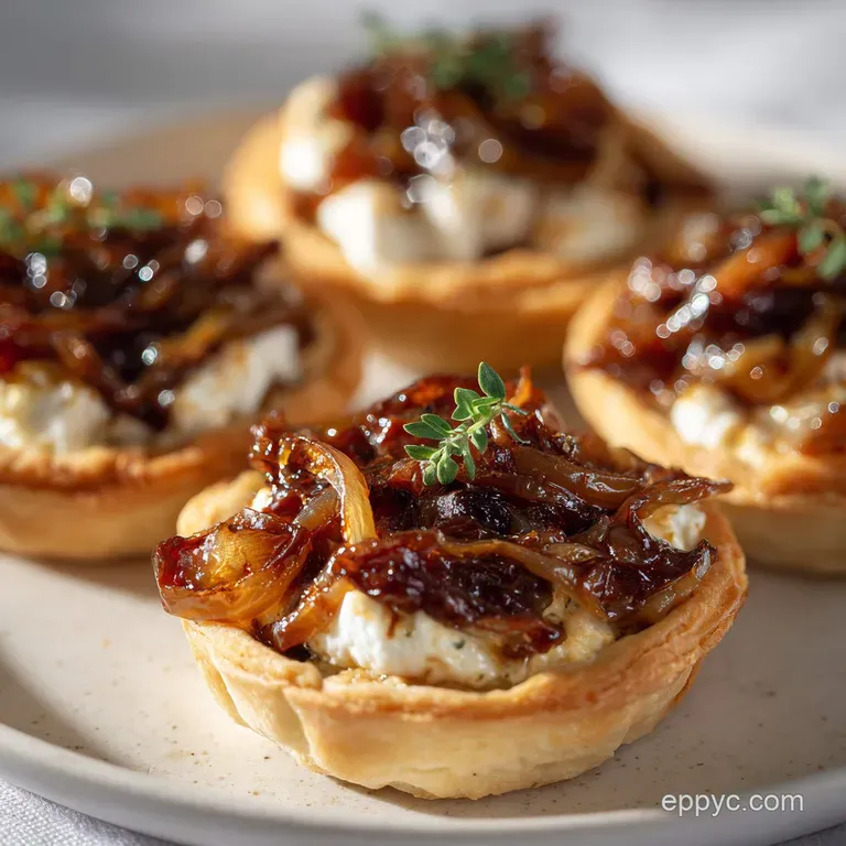 Goat Cheese Tartlets with Whipped Filling presentation