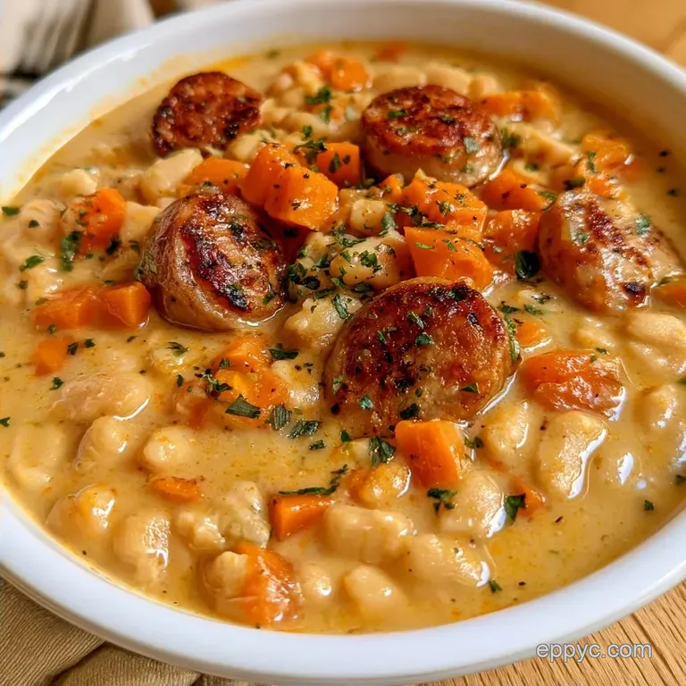 One-Pot Tuscan White Bean Soup with Sausage