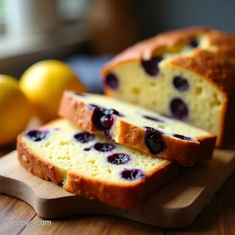 Zesty Lemon Blueberry Bread Sunshine in Every Slice presentation