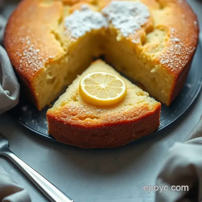 Zesty Lemon Olive Oil Cake presentation