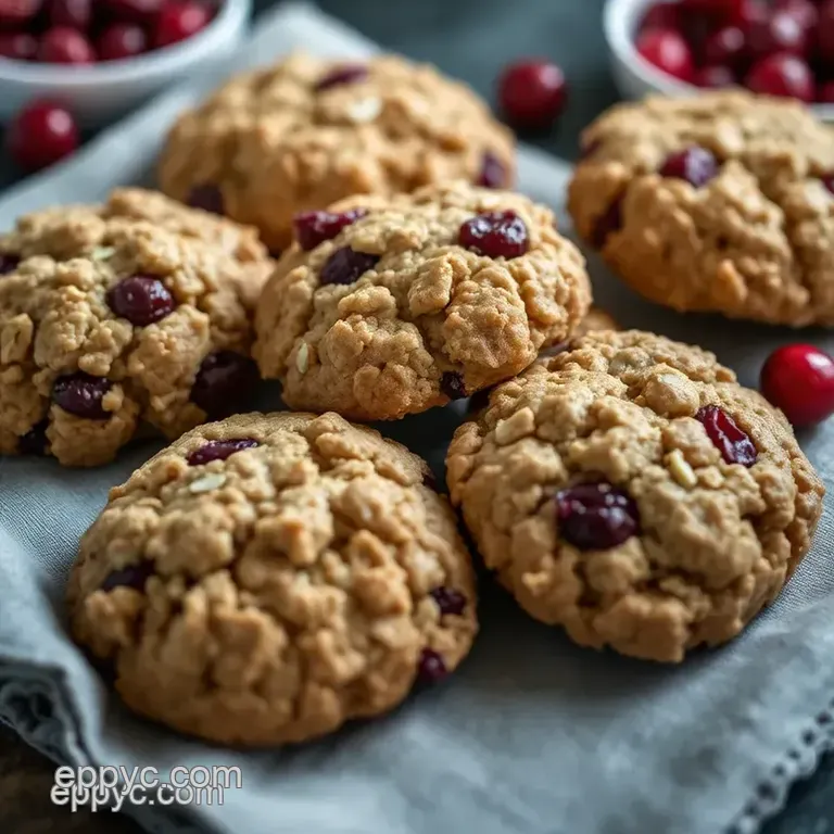 Zingy Cranberry Orange Oatmeal Cookies presentation